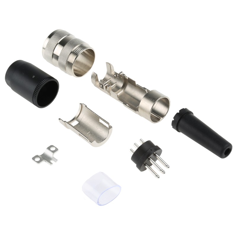 1 pcs - Amphenol, signalmate C091 7 Pole M16 Din Plug, 5.0A, 300 V IP40, Screw On, Cable Mount