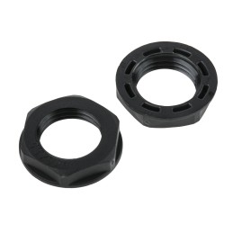 50 pcs - RS PRO Black Nylon 66 Cable Gland Locknut, M16 Thread, IP68