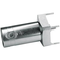 1 pcs - Telegartner, jack PCB Mount BNC Connector, 50Ω, Through Hole Termination, Straight Body