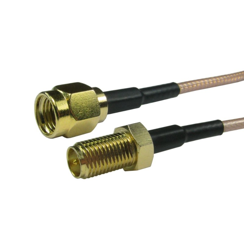 1 pcs - RS PRO Male RP-SMA to Female RP-SMA Coaxial Cable, 2.5m, Reverse SMA Coaxial, Terminated