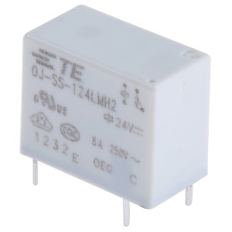 1 pcs - TE Connectivity PCB Mount Power Relay, 24V dc Coil, 8A Switching Current, SPST
