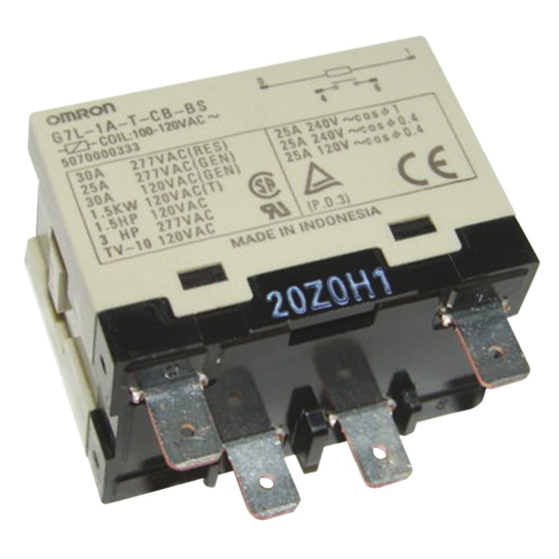1 pcs - Omron Panel Mount Power Relay, 6V dc Coil, 30A Switching Current, SPST