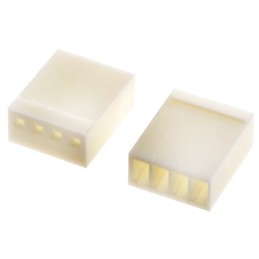 100 pcs - 52545 Molex, KK 254 Female Connector Housing, 2.54mm Pitch, 4 Way, 1 Row