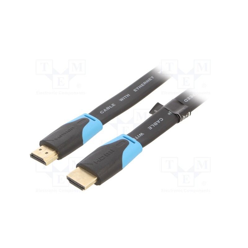 10 pcs : VAA-B02-L100 - Cable, HDMI 2.0, HDMI plug,both sides, PVC, 1m, black, 30AWG