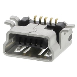 20 pcs - UX60SC-MB-5ST Hirose Right Angle, SMT, Socket Type B 2.0 USB Connector