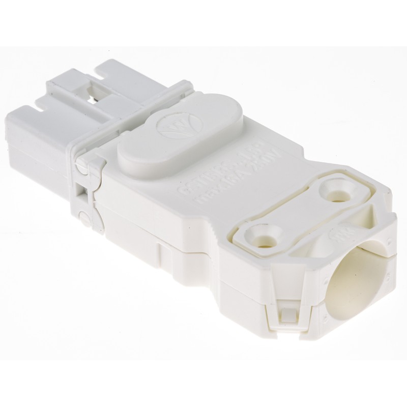 1 pcs - Wieland GST15i3 Series Mini Connector, 3-Pole, Male, Cable Mount, 16A, IP20