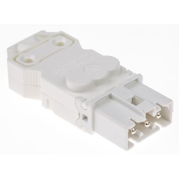 1 pcs - Wieland GST15i3 Series Mini Connector, 3-Pole, Male, Cable Mount, 16A, IP20
