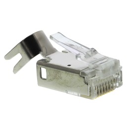 1 pcs - Telegartner MP8 Series Male RJ45 Connector, Cable Mount, Cat6a, STP Shield