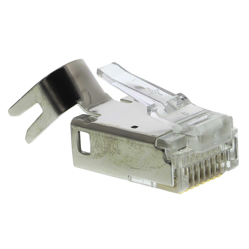 1 pcs - Telegartner MP8 Series Male RJ45 Connector, Cable Mount, Cat6a, STP Shield
