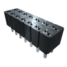1 pcs - Samtec SLW Series Straight Surface Mount PCB Socket, 1-Contact, 1-Row, 2.54mm Pitch, Through Hole Termination