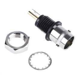 1 pcs - Telegartner, jack Panel Mount BNC Connector, 50Ω, Solder Termination, Straight Body