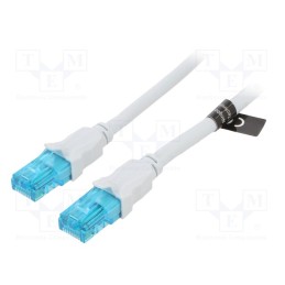 10 pcs : VAP-A10-S300 - Patch cord, U/UTP, 5e, CCA, PVC, blue-black, 3m, 26AWG, Cores: 8
