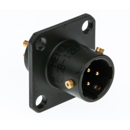 1 pcs - Amphenol Limited, 62GB 3 Way Box Mount MIL Spec Circular Connector Receptacle, Pin Contacts,Shell Size 8, Bayonet
