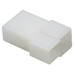 50 pcs - 180908-0 TE Connectivity, AMP FASTIN-FASTON 2 Way Nylon 66 Crimp Terminal Housing, 6.35mm Tab Size, Natural