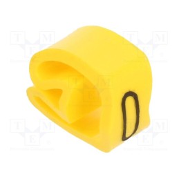 200 pcs : CLI C 2-4 GE/SW 0 MP - Markers, Marking: 0, 4÷10mm, PVC, yellow, -30÷80°C, leaded, CLI C