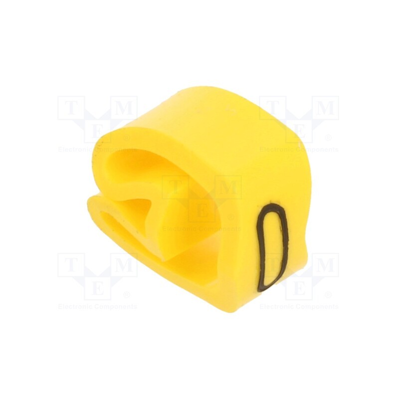 200 pcs : CLI C 2-4 GE/SW 0 MP - Markers, Marking: 0, 4÷10mm, PVC, yellow, -30÷80°C, leaded, CLI C