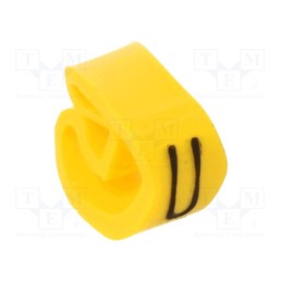 200 pcs : CLI C 2-4 GE/SW U MP - Markers, Marking: U, 4÷10mm, PVC, yellow, -30÷80°C, leaded, CLI C