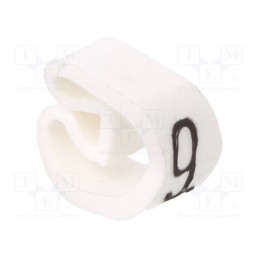 200 pcs : CLI C 2-4 WS/SW 9 MP - Markers, Marking: 9, 4÷10mm, PVC, white, -30÷80°C, leaded, CLI C