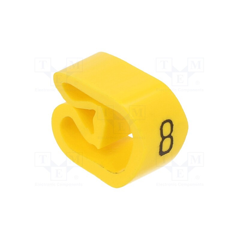 50 pcs : CLI C 3-6 GE/SW 8 MP - Markers, Marking: 8, 8÷16mm, PVC, yellow, -30÷80°C, leaded, CLI C