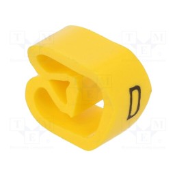50 pcs : CLI C 3-6 GE/SW D MP - Markers, Marking: D, 8÷16mm, PVC, yellow, -30÷80°C, leaded, CLI C