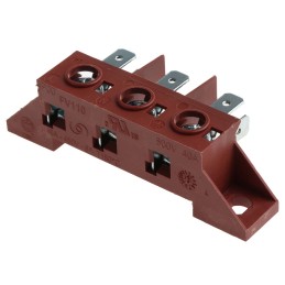 5 pcs - RS PRO Non-Fused Terminal Block, 3-Way, 40A, 22 - 8 AWG Wire, Screw Down Termination