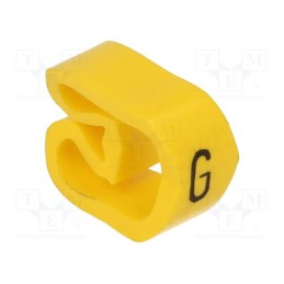 50 pcs : CLI C 3-6 GE/SW G MP - Markers, Marking: G, 8÷16mm, PVC, yellow, -30÷80°C, leaded, CLI C
