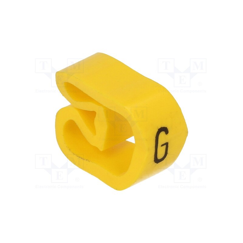50 pcs : CLI C 3-6 GE/SW G MP - Markers, Marking: G, 8÷16mm, PVC, yellow, -30÷80°C, leaded, CLI C