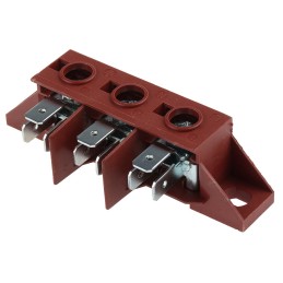 5 pcs - RS PRO Non-Fused Terminal Block, 3-Way, 40A, 22 - 8 AWG Wire, Screw Down Termination