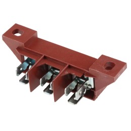 5 pcs - RS PRO Non-Fused Terminal Block, 3-Way, 40A, 22 - 8 AWG Wire, Screw Down Termination