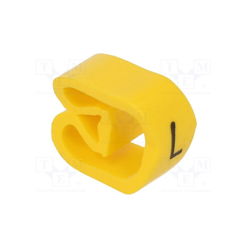 50 pcs : CLI C 3-6 GE/SW L MP - Markers, Marking: L, 8÷16mm, PVC, yellow, -30÷80°C, leaded, CLI C
