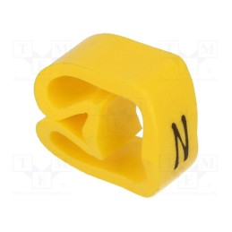 50 pcs : CLI C 3-6 GE/SW N MP - Markers, Marking: N, 8÷16mm, PVC, yellow, -30÷80°C, leaded, CLI C