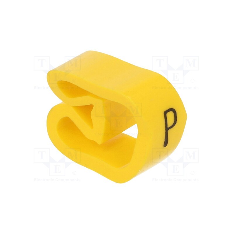 50 pcs : CLI C 3-6 GE/SW P MP - Markers, Marking: P, 8÷16mm, PVC, yellow, -30÷80°C, leaded, CLI C