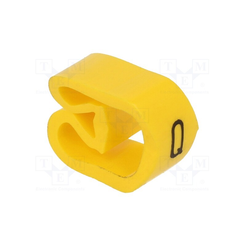 50 pcs : CLI C 3-6 GE/SW Q MP - Markers, Marking: Q, 8÷16mm, PVC, yellow, -30÷80°C, leaded, CLI C