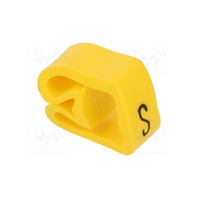 50 pcs : CLI C 3-6 GE/SW S MP - Markers, Marking: S, 8÷16mm, PVC, yellow, -30÷80°C, leaded, CLI C