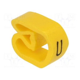 50 pcs : CLI C 3-6 GE/SW U MP - Markers, Marking: U, 8÷16mm, PVC, yellow, -30÷80°C, leaded, CLI C