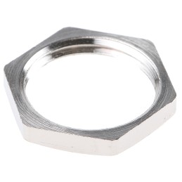 50 pcs - D4011101 SIB Nickel Nickel Plated Brass Cable Gland Locknut, PG11 Thread