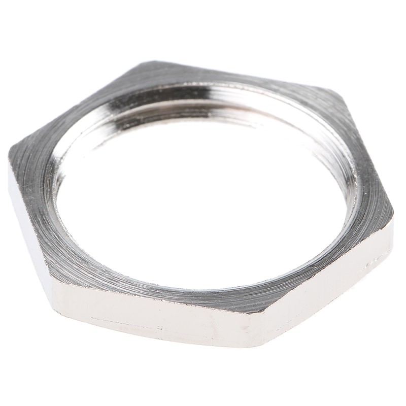 50 pcs - D4011101 SIB Nickel Nickel Plated Brass Cable Gland Locknut, PG11 Thread