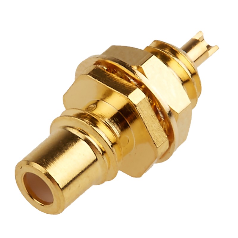 1 pcs - RS PRO, jack Panel Mount SMC Connector, 50Ω, Solder Termination, Straight Body