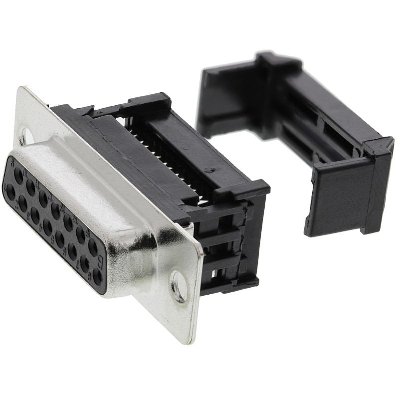 1 pcs - RS PRO 15 Way Cable Mount D-sub Connector Socket, 1.27mm Pitch