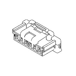 100 pcs - 505151-0200 Molex Male Crimp Connector Housing, 2mm Pitch, 2 Way, 1 Row