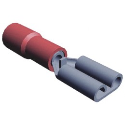 50 pcs - 640917-1 TE Connectivity PIDG FASTON .187 Red Insulated Female Spade Connector, Receptacle, 4.75 x 0.51mm Tab Size, 0.3