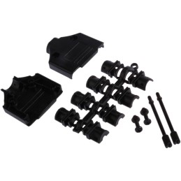 5 pcs - MH Connectors MHDTPPK Series ABS D Sub Backshell, 15 Way, Strain Relief