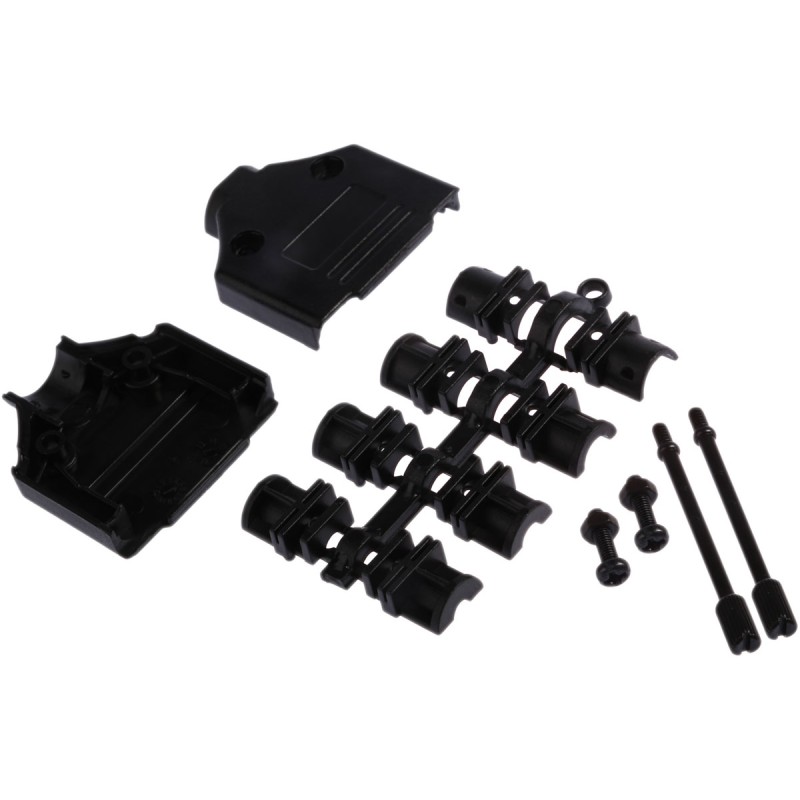 5 pcs - MH Connectors MHDTPPK Series ABS D Sub Backshell, 15 Way, Strain Relief