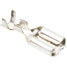 100 pcs - 175022-1 TE Connectivity Positive Lock .250 EX II Uninsulated Female Spade Connector, Receptacle, 6.35 x 0.81mm Tab Si