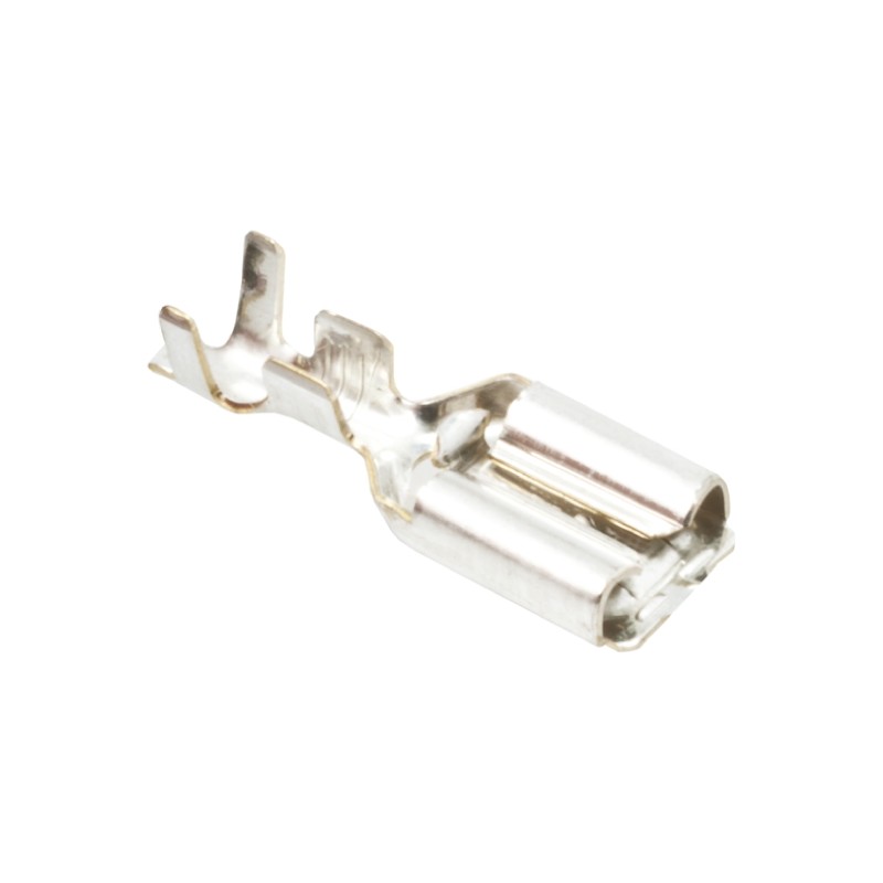 100 pcs - 175022-1 TE Connectivity Positive Lock .250 EX II Uninsulated Female Spade Connector, Receptacle, 6.35 x 0.81mm Tab Si