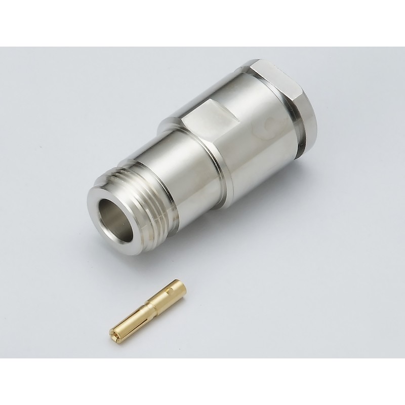 1 pcs - RS PRO, Plug Cable Mount N Connector, 50Ω, Solder Termination, Straight Body