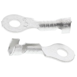 300 pcs - LRB-1.0T-M3 JST, LRB Uninsulated Ring Terminal, M3 Stud Size, 0.5mm² to 1mm² Wire Size