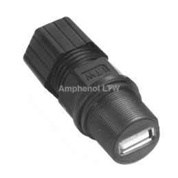 1 pcs - Amphenol Industrial Straight, Panel Mount Type A IP68 USB Connector