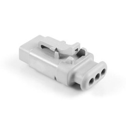 10 pcs - ATM06-3S-SR01GY Amphenol Industrial, ATM Automotive Connector Plug 3 Way, Crimp Termination