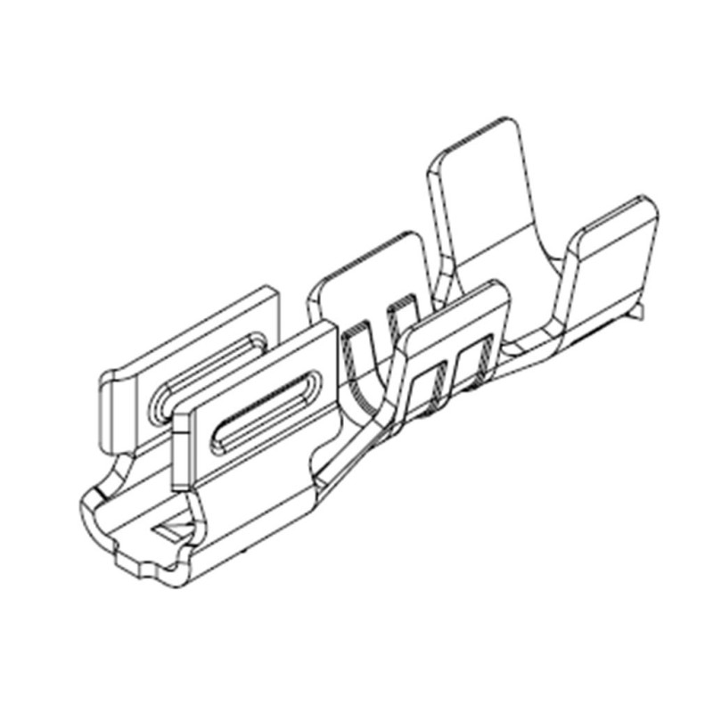 300 pcs - 46626-1305 Molex 46626 Series Female Crimp Terminal, Crimp or Compression Termination, 22AWG Min, 24AWG Max
